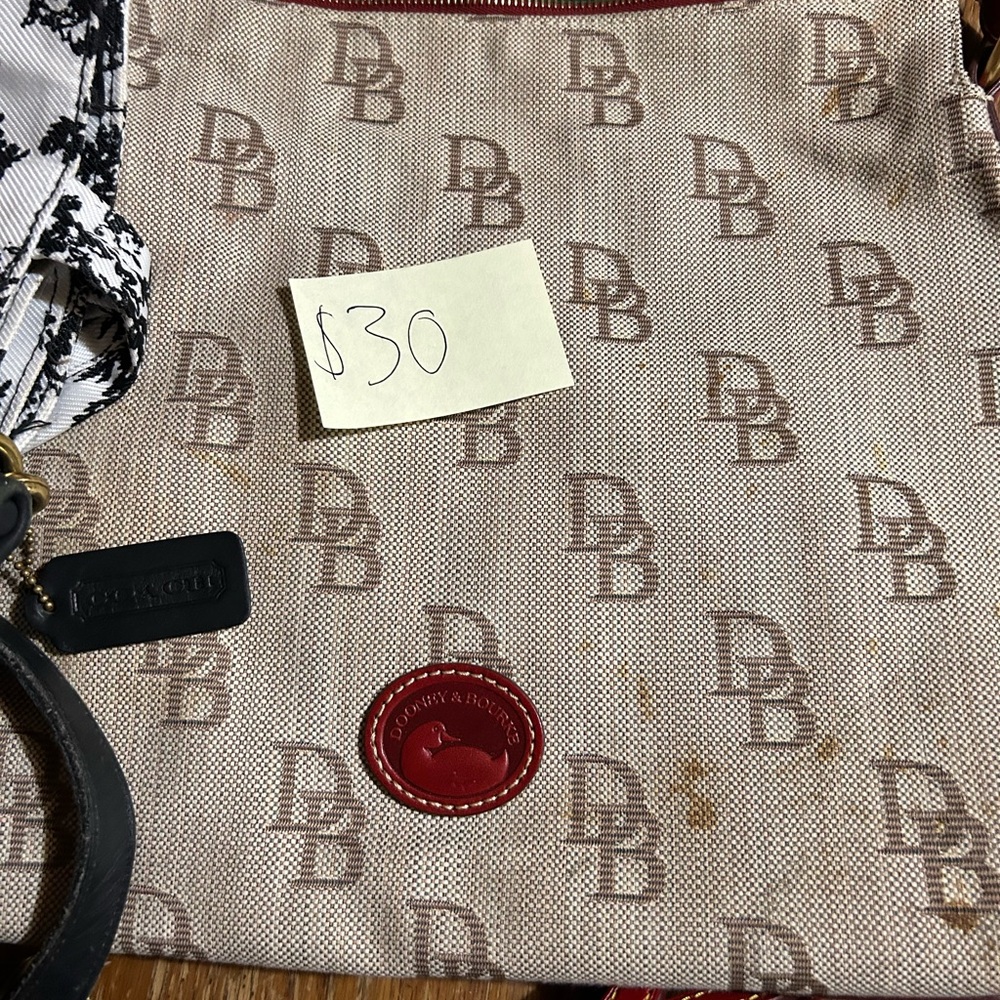 Dooney & Bourke Tan Crossbody Bag with Iconic Monogram